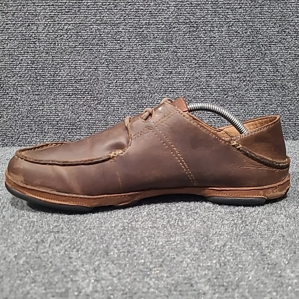 Olukai Men's Ohana Brown Leather Lace Up Convertible‎ Loafers Size US 11 - Picture 8 of 14